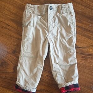GAP Kids Tan Chinos with Red Plaid Cuff (🛍 6/$36)